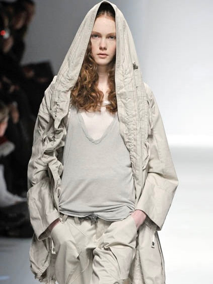 MARITHÉ + FRANÇOIS GIRBAUD - F/W 2008 RUCHED FRONT ADJUSTABLE WOOL JACKET