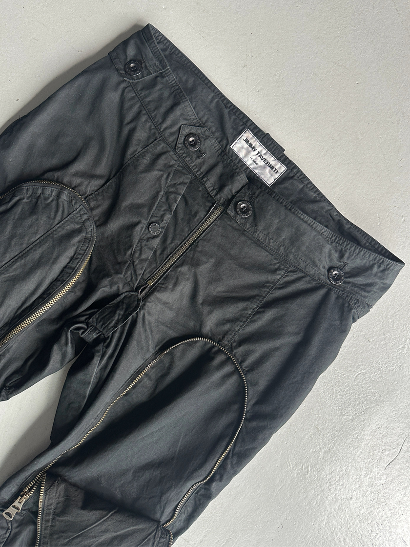 TAVERNITI - 1980s OVERSIZED MULTI POCKET AVANT GARDE TROUSERS