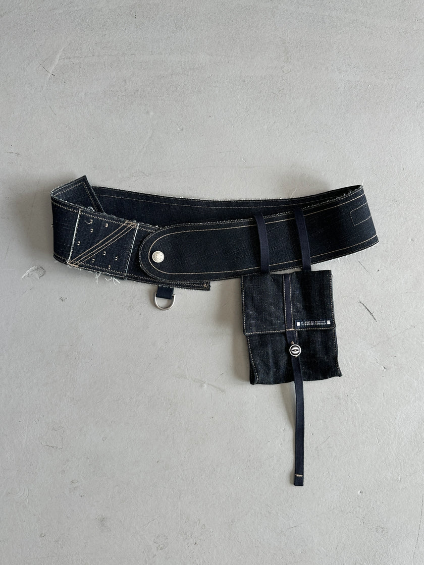 MARITHÉ + FRANÇOIS GIRBAUD - 2000s DENIM BELT WITH POUCH BAG