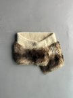 YOHJI YAMAMOTO Y's - A/W 2000 ARCHIVE MINI WRAP FUR SKIRT/COLLAR