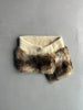 YOHJI YAMAMOTO Y's - A/W 2000 ARCHIVE MINI WRAP FUR SKIRT/COLLAR