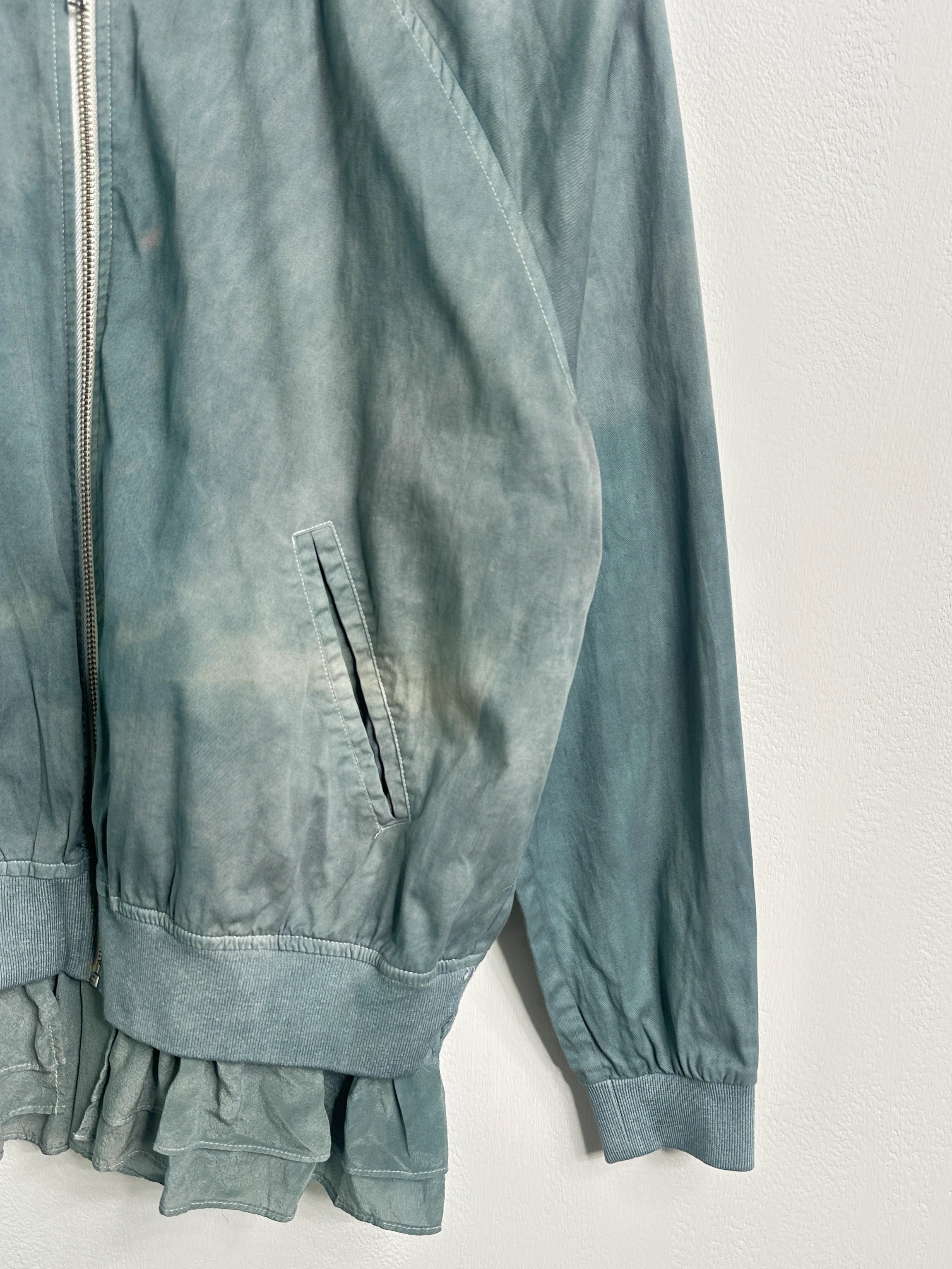 YOHJI YAMAMOTO Y'S - 1990s DYED BOMBER JACKET WITH SILK HEM AND BACK DETAIL