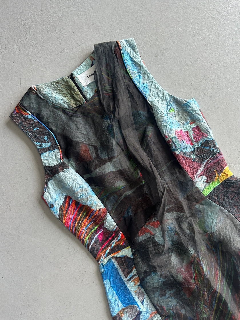 HUSSEIN CHALAYAN - F/W 2013 ABSTRACT PRINT SHEAT DRESS