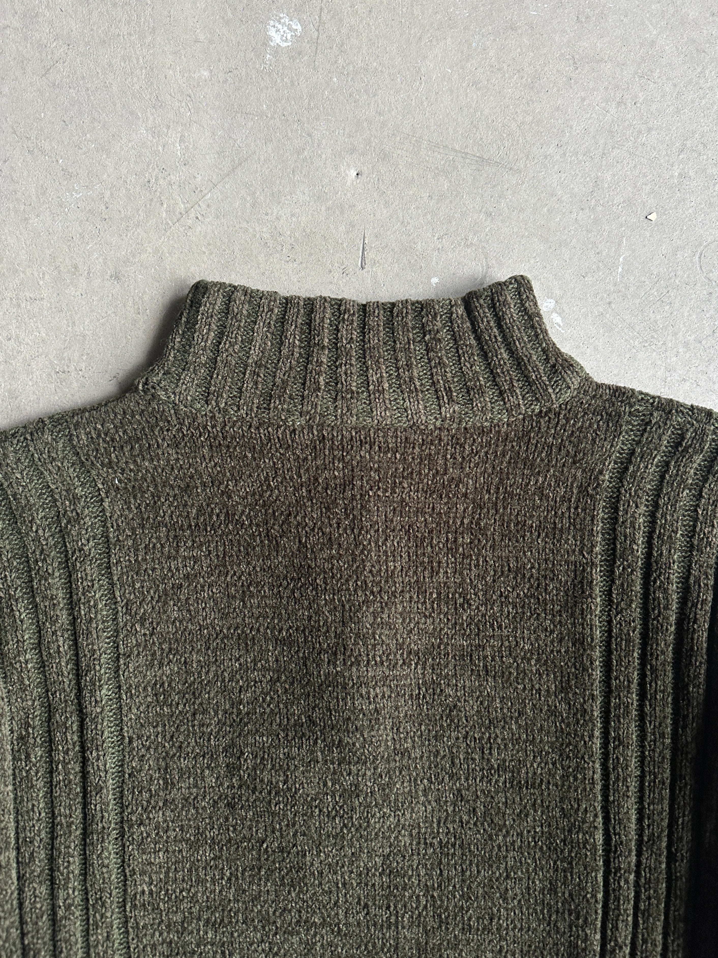 1990s CHENILLE MOCK NECK KNIT JUMPER