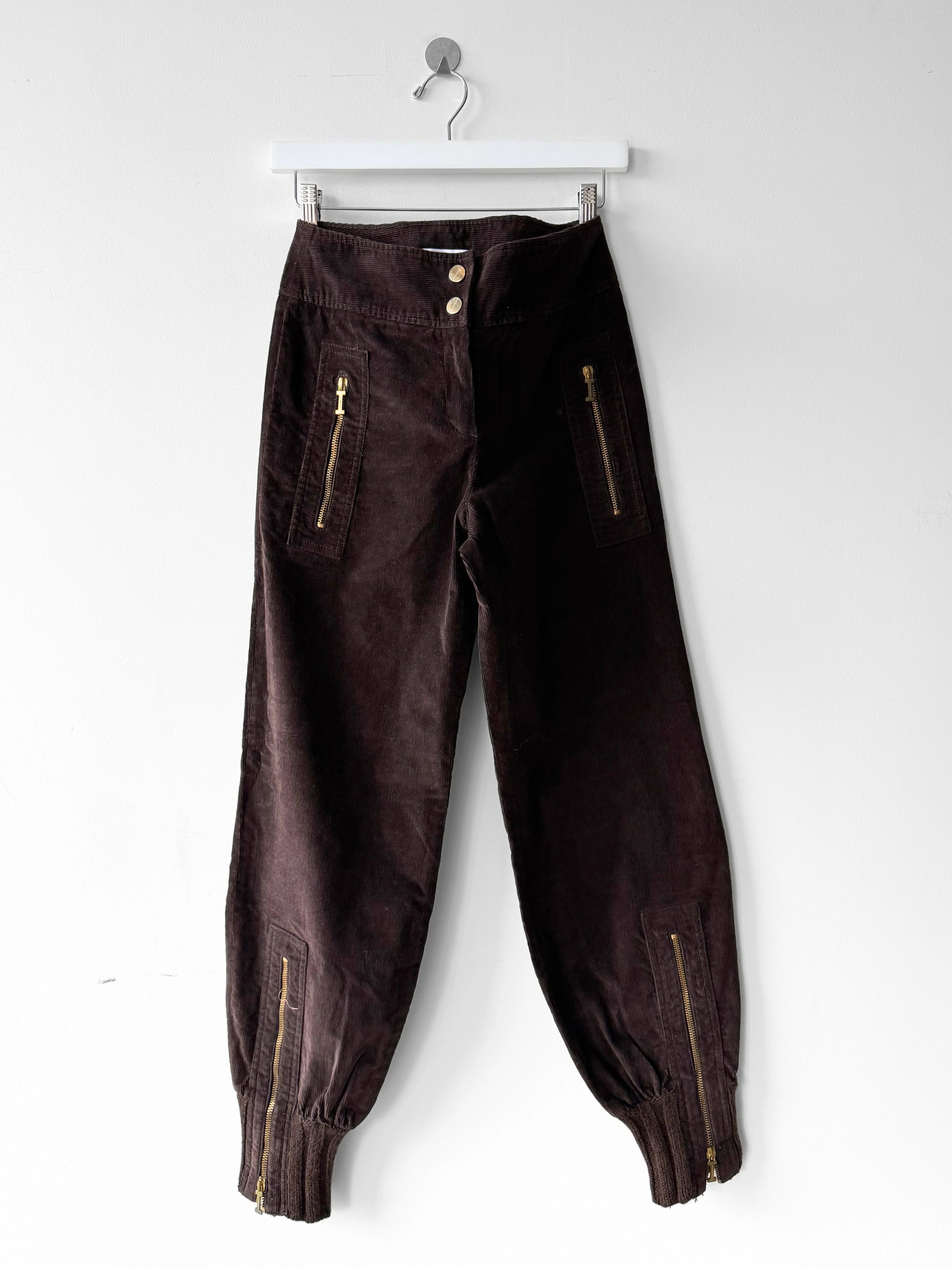 ICEBERG - early 2000s CORDUROY TROUSERS WITH KNIT CUFFS