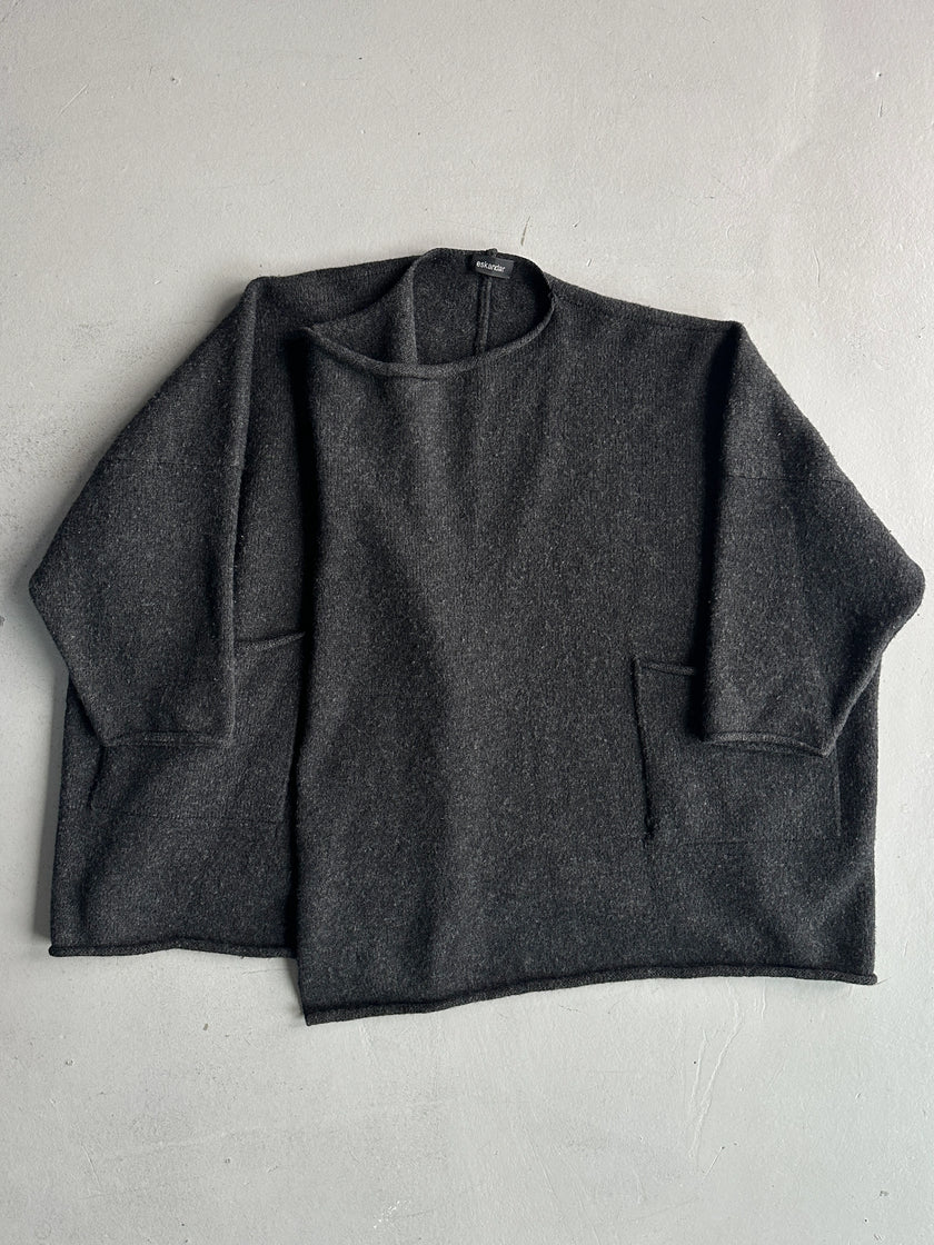 ESKANDAR - 1990s OVERSIZED ASYMMETRICAL WOOL COAT