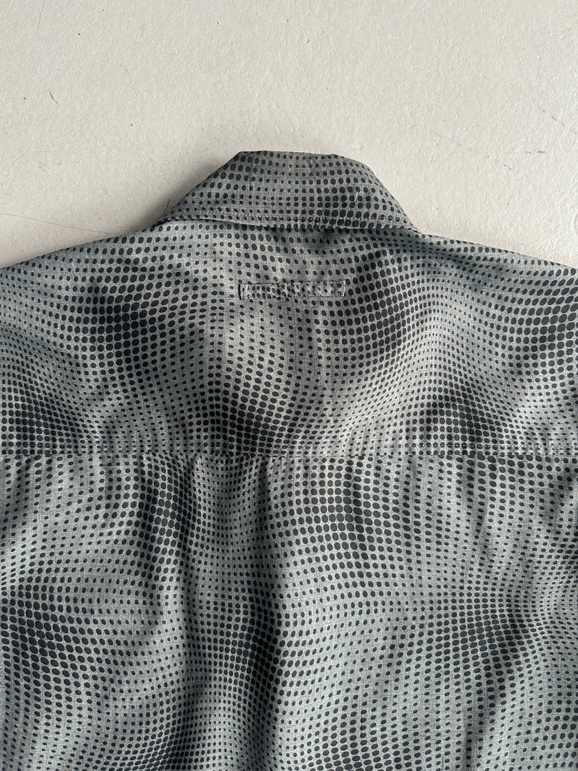 JEAN PAUL GAULTIER OBJET - 1990s CYBER DOTS SURREALIST ZIPPED SHIRT