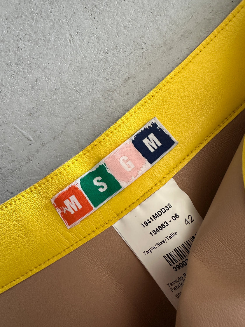 MSGM - 2000s FAUX LEATHER MINI SKIRT