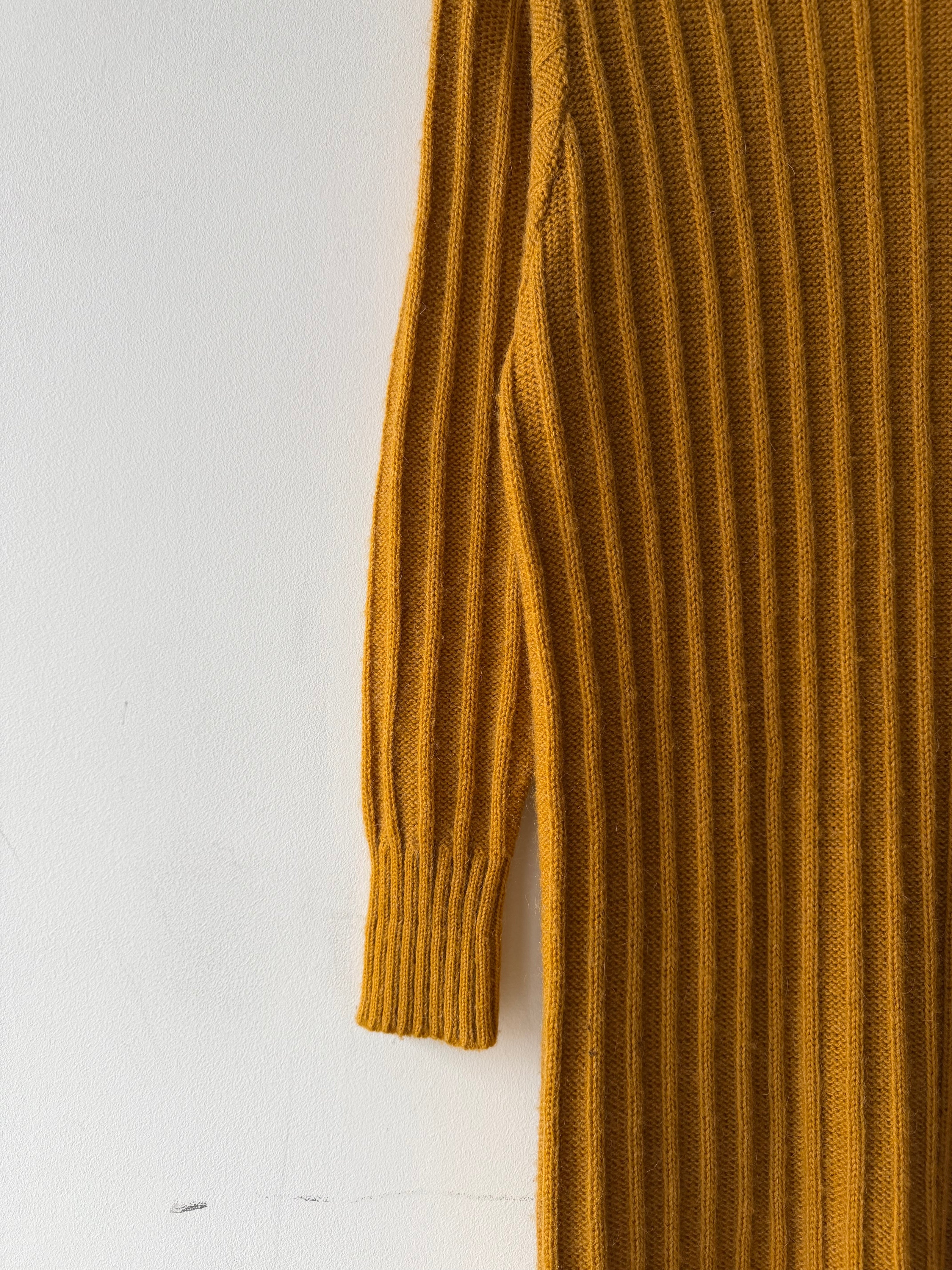 ISSEY MIYAKE - 1970s CHUNKY KNIT CREW NECK DRESS