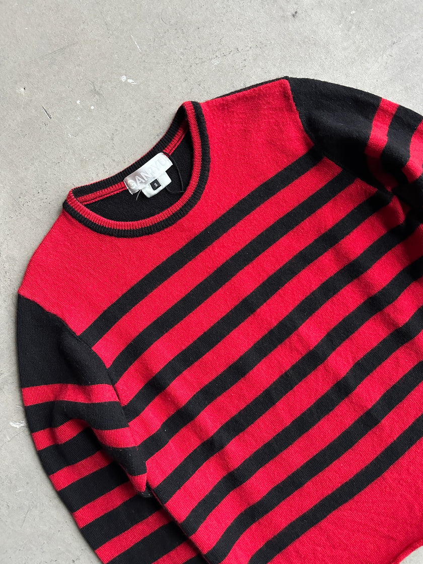 COMME DES GARÇONS GANRYU - A/W 2014 ROUND NECK STRIPED KNIT JUMPER