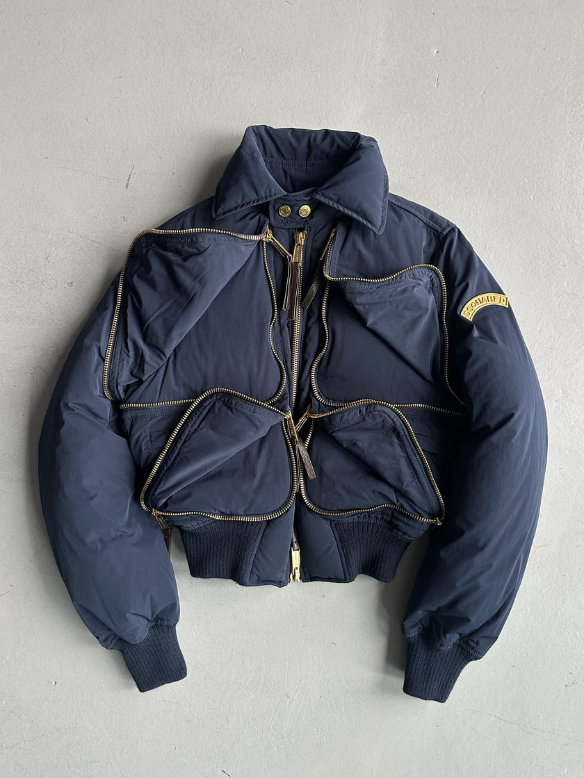 DSQUARED2 - F/W 2009 CROP FIT MULTI ZIP PUFFER BOMBER JACKET