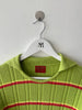 KENZO - early 2000s RIBBED POLO LONG SLEEVE TOP