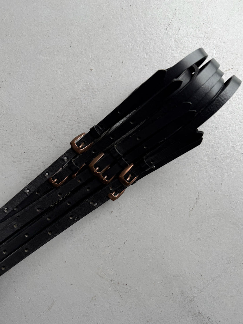 MOSCHINO - 1990s MULTI STRAP LEATHER BELT