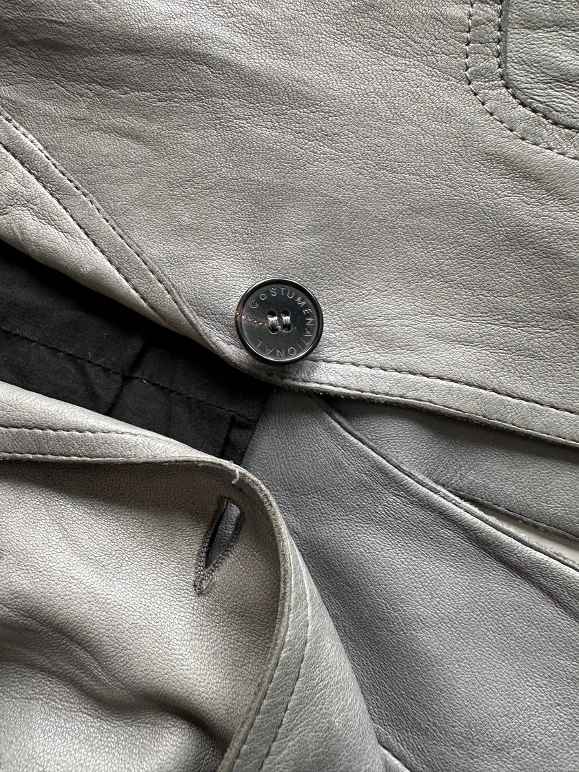 COSTUME NATIONAL - 1990s LEATHER VEST GILET