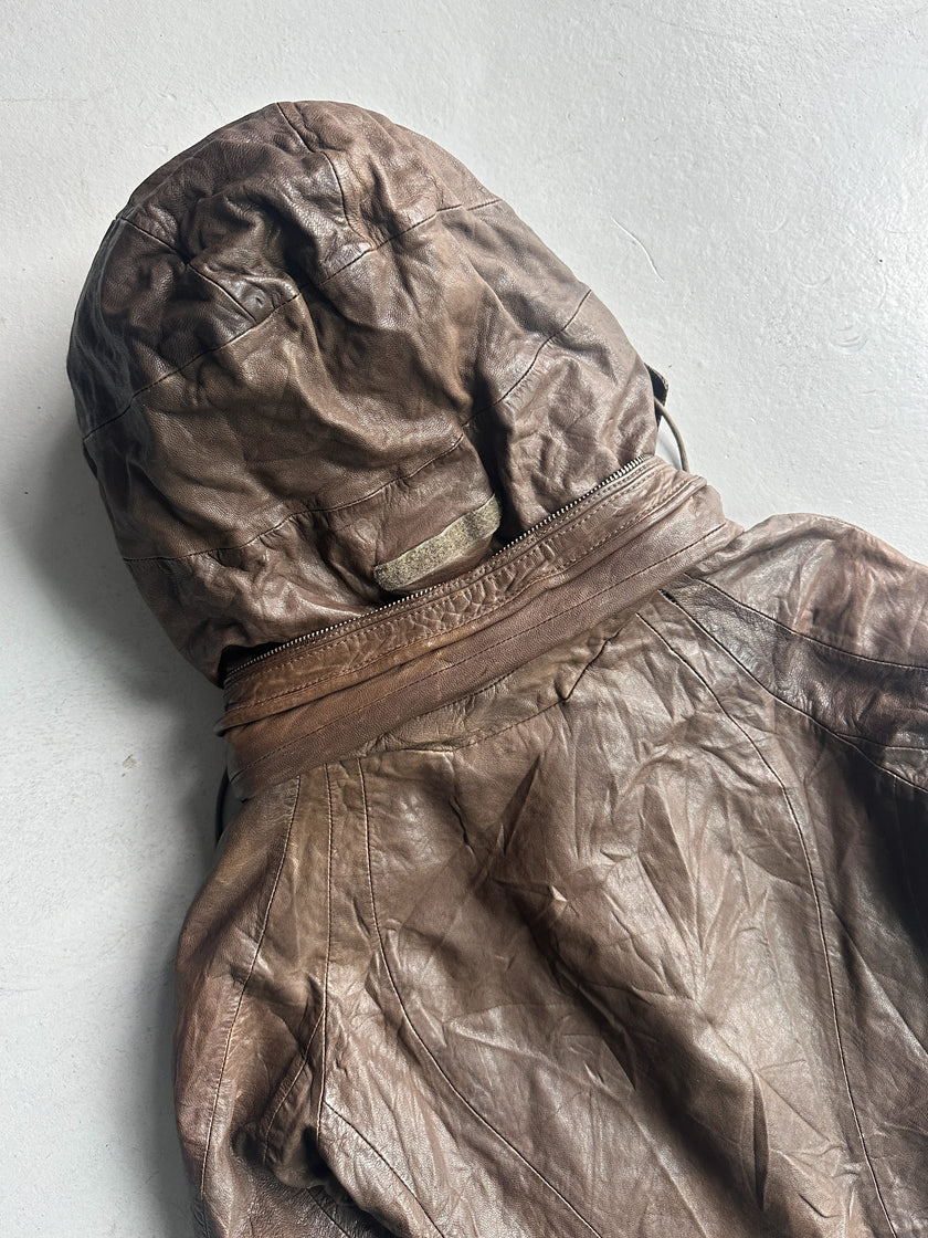 G.O.A. - 2000s HOODED LEATHER JACKET