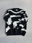 ISSEY MIYAKE - 1980s CREW NECK FUZZY WOOL OVERSIZED JUMPER