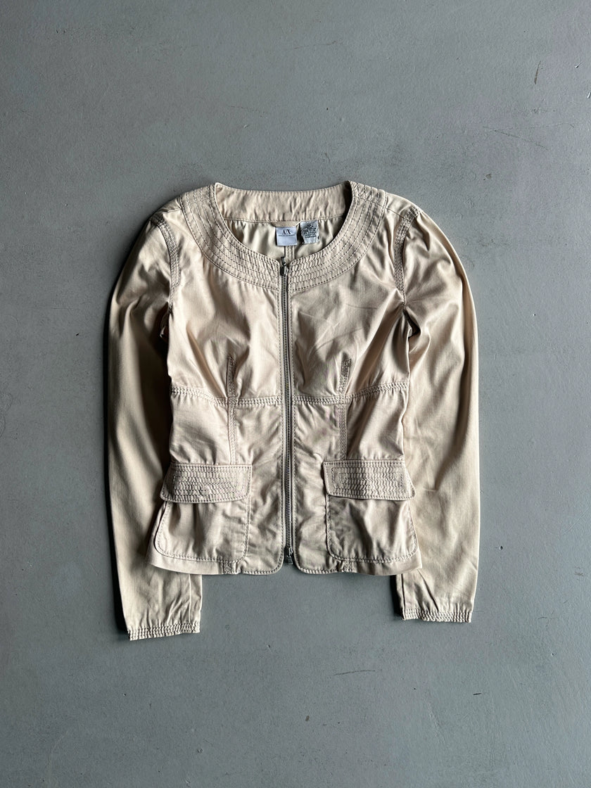 ARMANI EXCHANGE - 1990s TWO WAY ZIP LIGHT JACKET