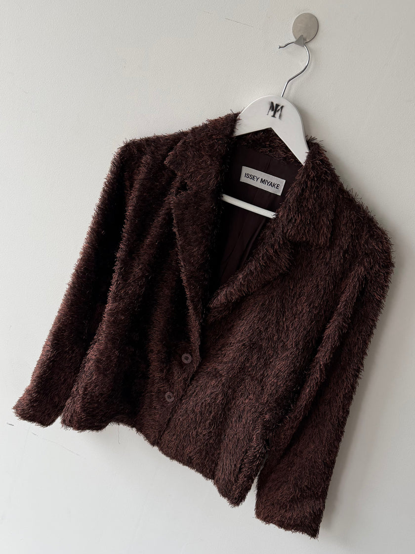 ISSEY MIYAKE - F/W 1998 SHAGGY TEXTURE BUTTONED BLAZER