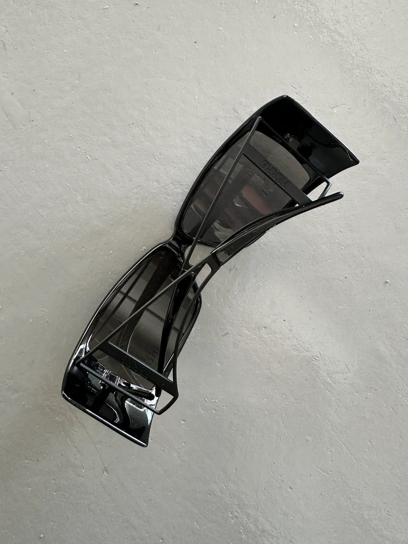 GIANFRANCO FERRÉ - 1990s WRAPAROUND SUNGLASSES WITH CUT OUT ARMS