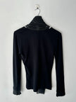DRIES VAN NOTEN - late 1990s LONG SLEEVE TOP WITH OVERSIZED SCARF COLLAR