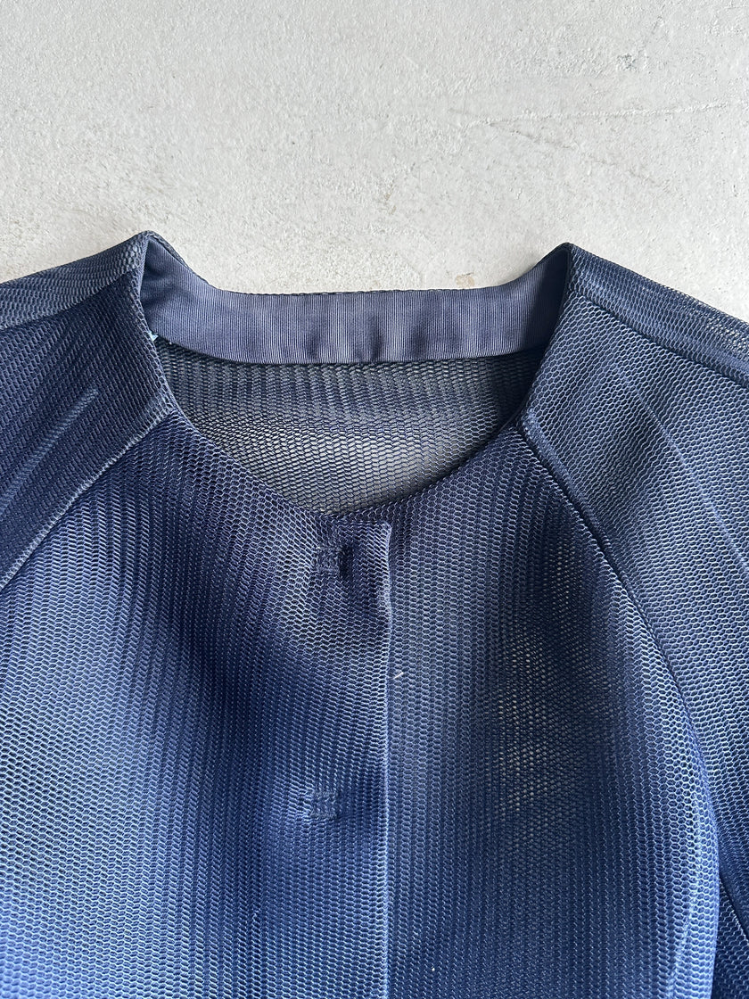 ARMANI COLLEZIONI - S/S 2015 GRADIENT BLUE STRUCTURED MESH JACKET