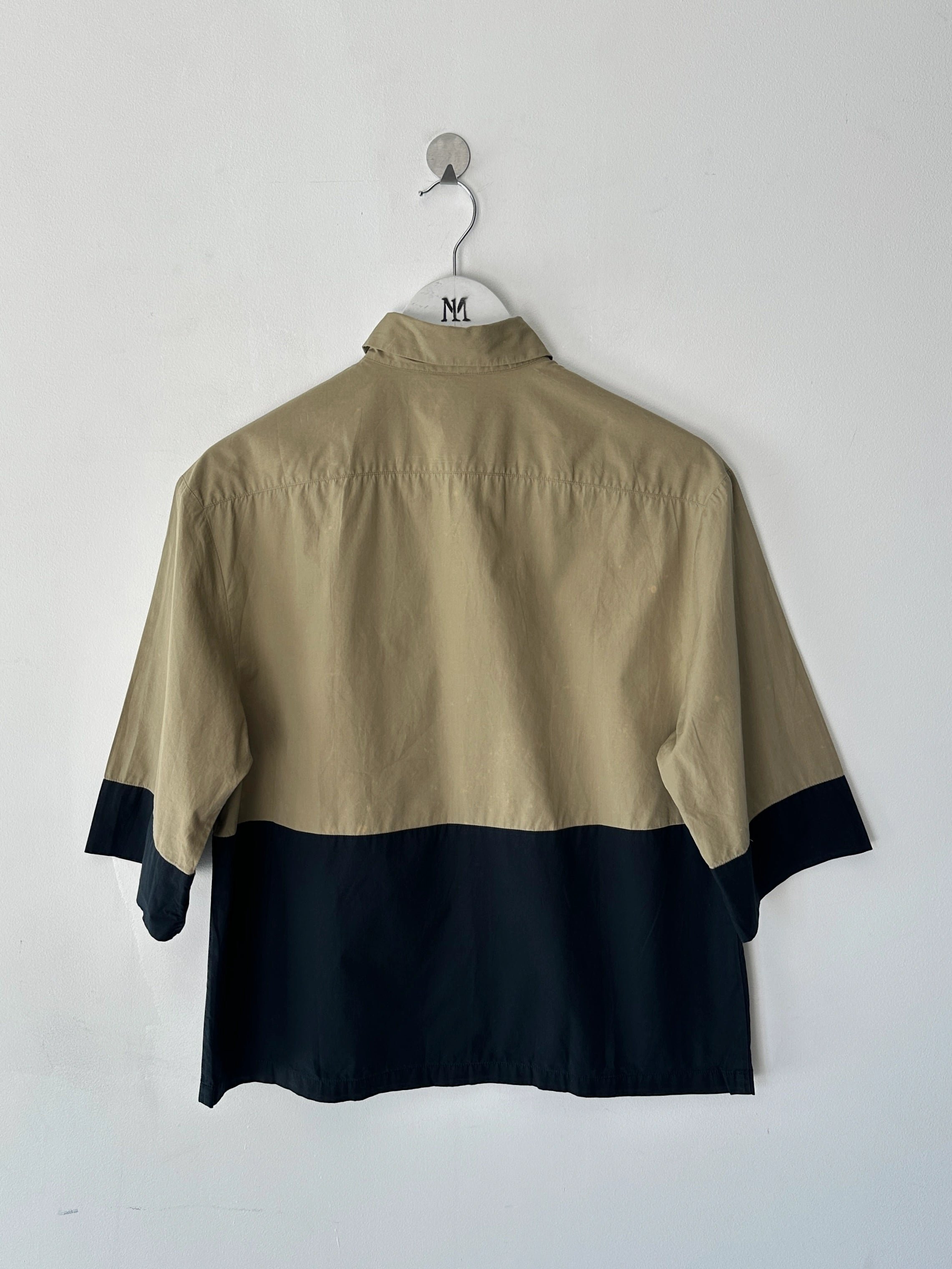 DRIES VAN NOTEN - 2010s COLOUR BLOCK BOXY FIT SHIRT