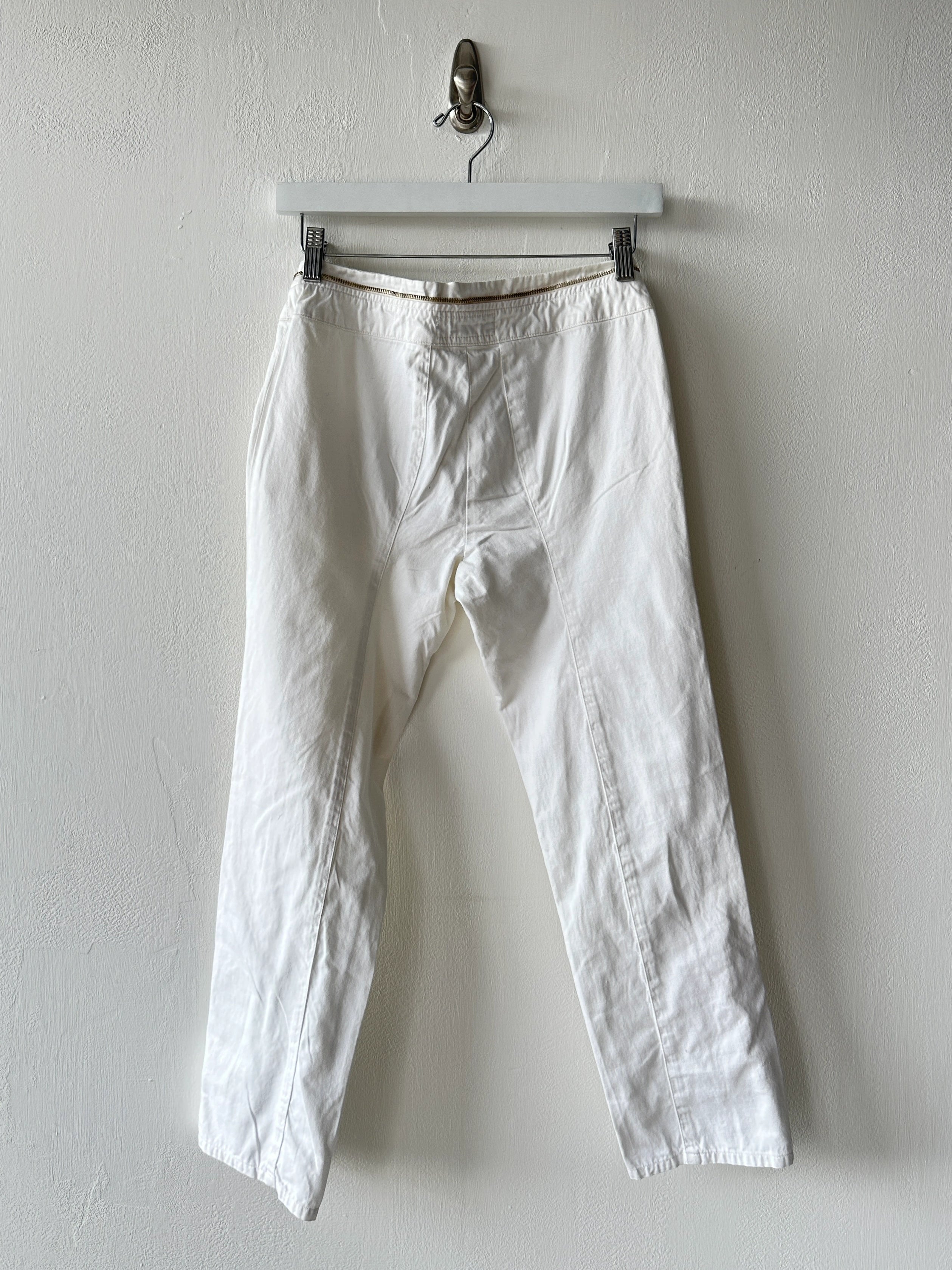 JIMMY TAVERNITI - 1990s CROPPED TROUSERS WITH ZIP OFF WAIST PANEL
