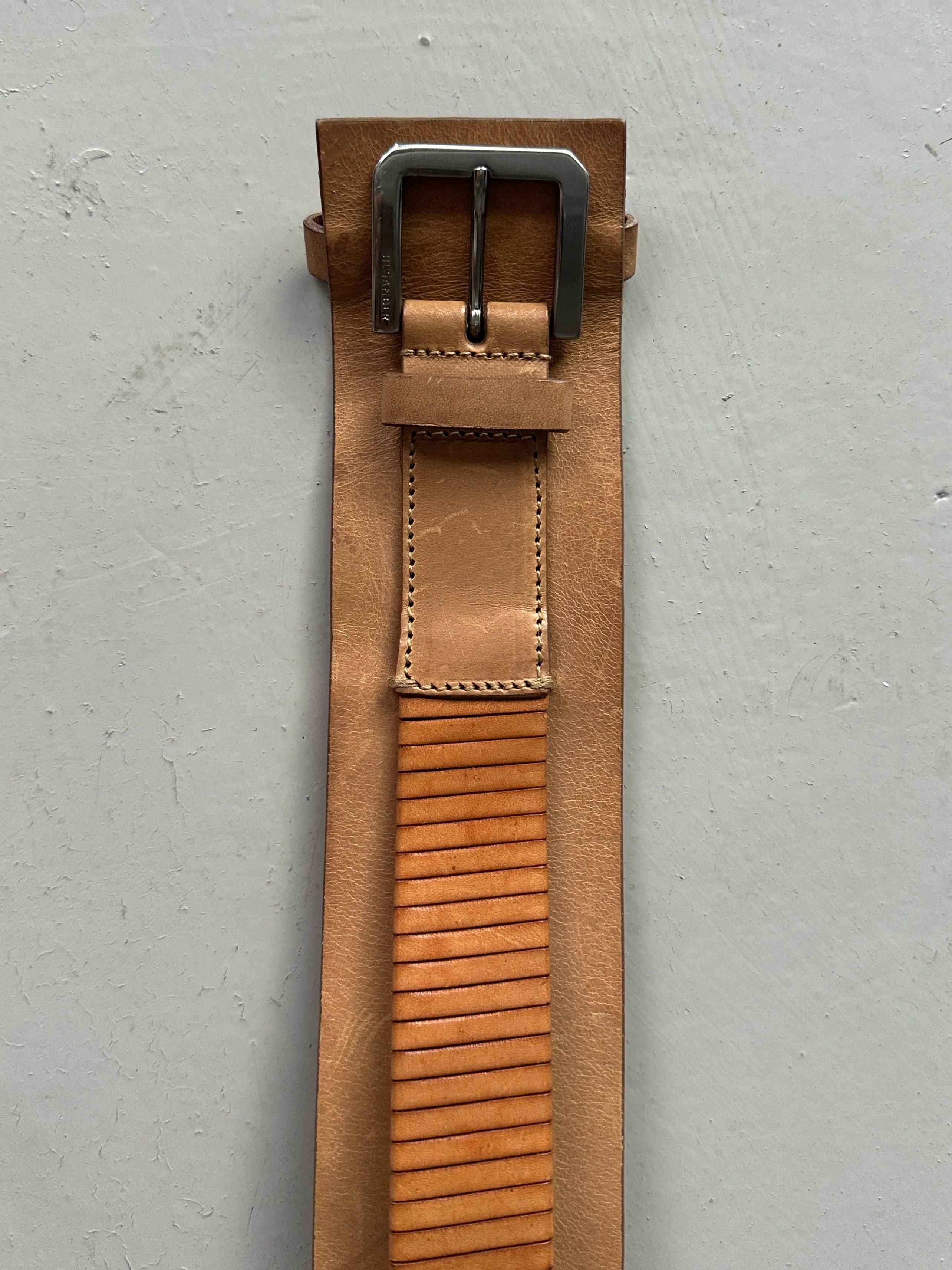 JIL SANDER - early 2000s LEATHER BELT
