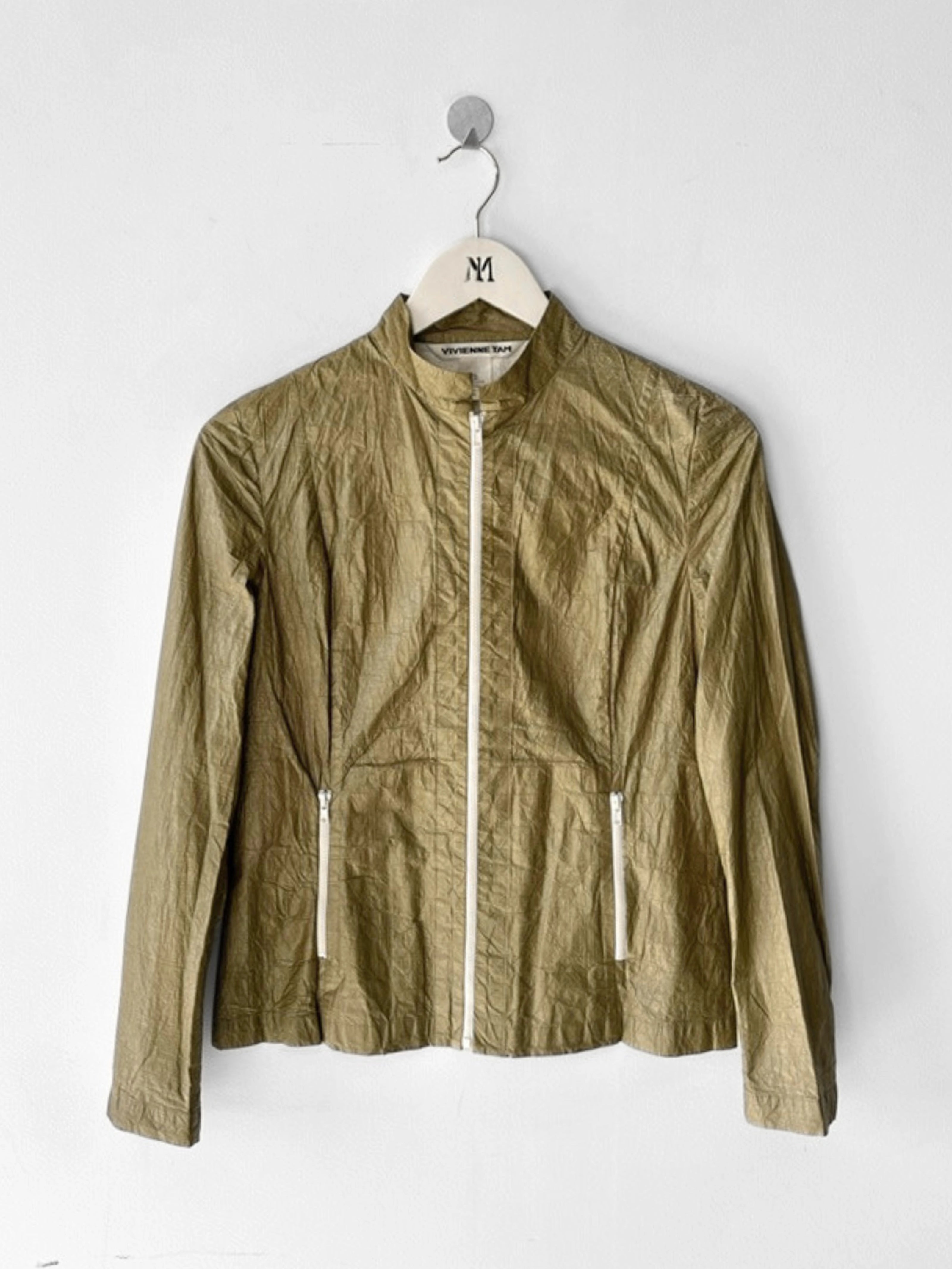 VIVIENNE TAM - S/S 1999 PAPER TEXTURE CRINKLED LIGHT JACKET