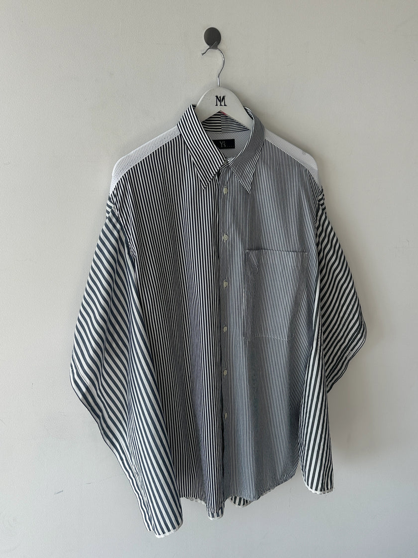 YOHJI YAMAMOTO Y'S - late 2000s DOUBLE LAYER SHORT SLEEVE SHIRT