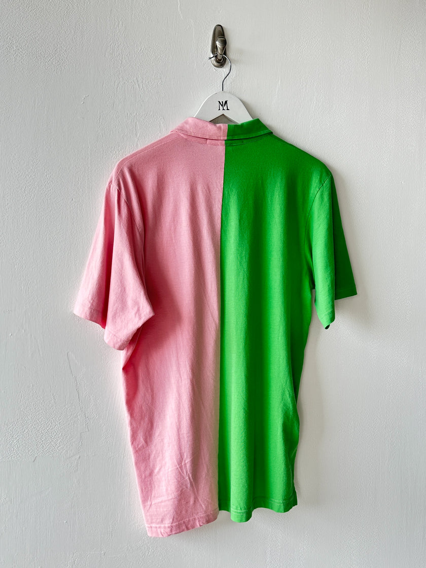 COMME DES GARÇONS - S/S 2005 TWO TONE POLO T-SHIRT