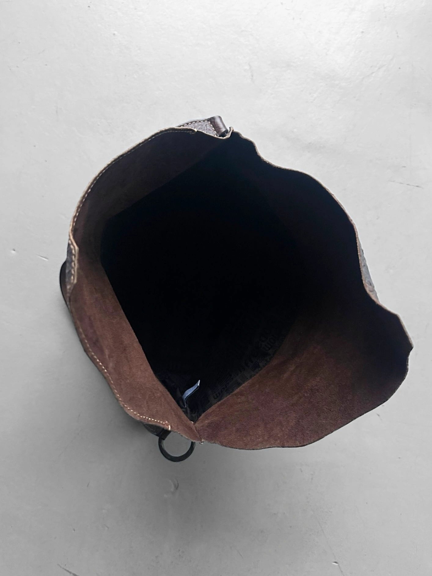 ROBERTO CAVALLI  - early 2000s EMBOSSED LEATHER SLOUCHY SHOULDER BAG