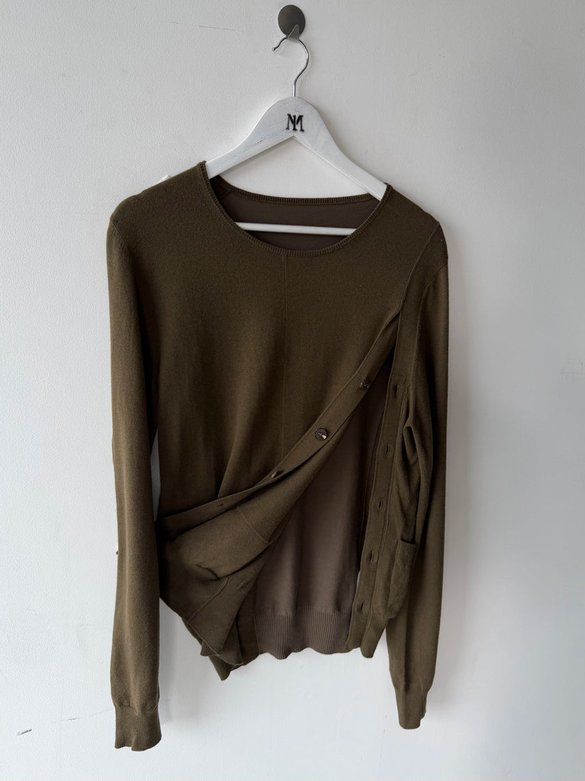 MARTIN MARGIELA - S/S 2017 DECONSTRUCTED SOFT KNIT JUMPER WITH SIDE BUTTONS