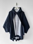 ITALIAN LABEL - SAMPLE OVERSIZED HOODED CAPE JACKET WITH MESH UNDERLAYER
