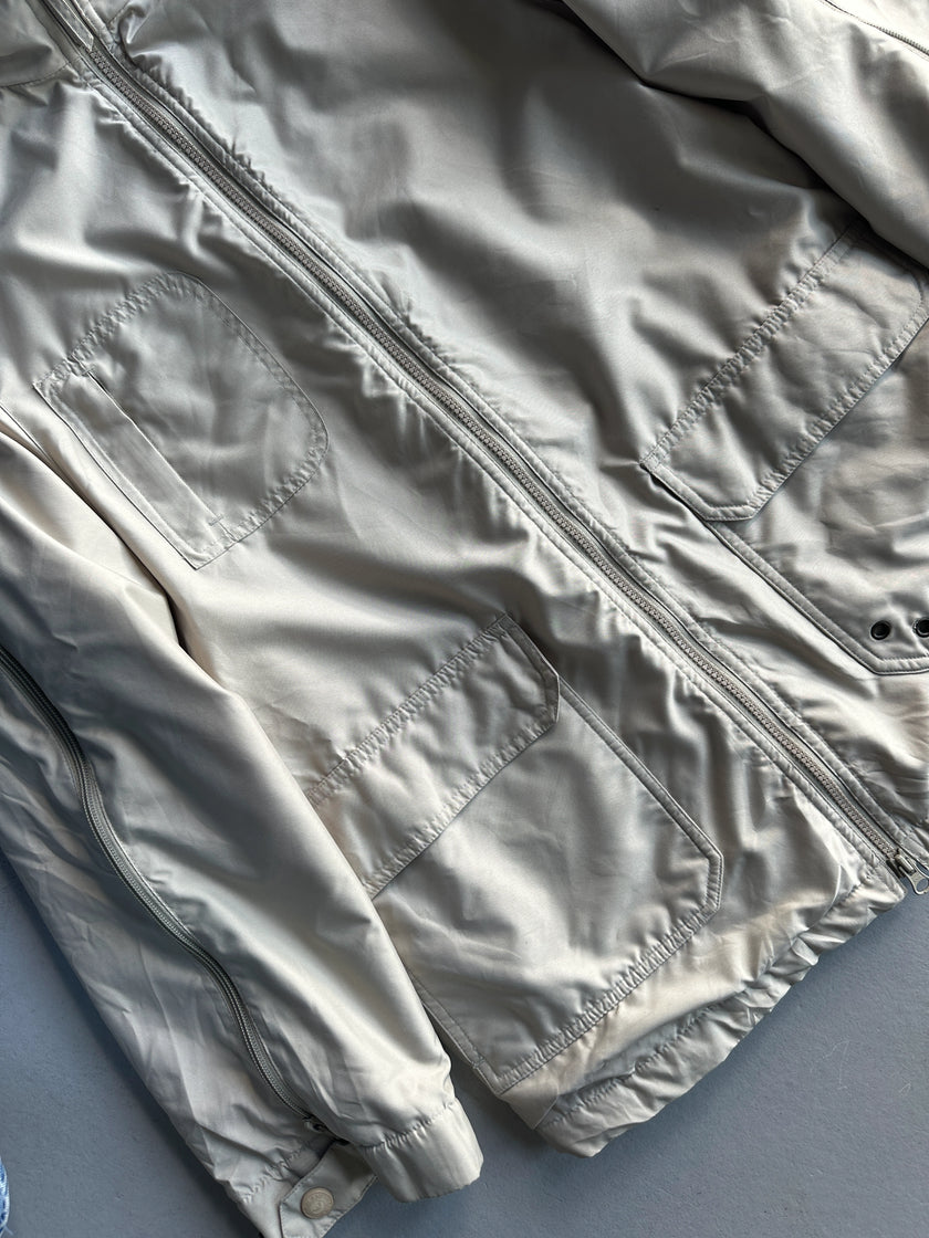 ARMANI JEANS - 1990s ZIPPED SLEEVE FUNNEL NECK JACKET