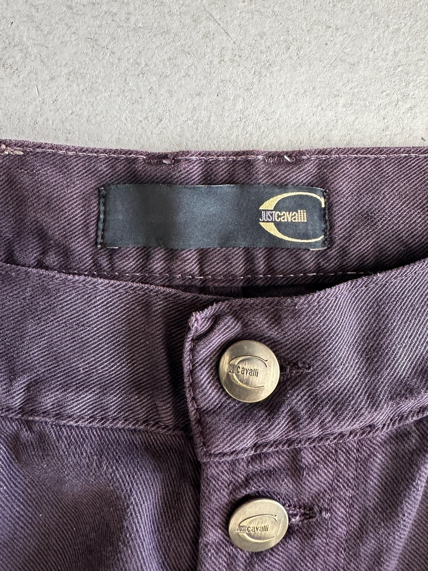 JUST CAVALLI - 2000s BACK BUCKLE JEANS TROUSERS