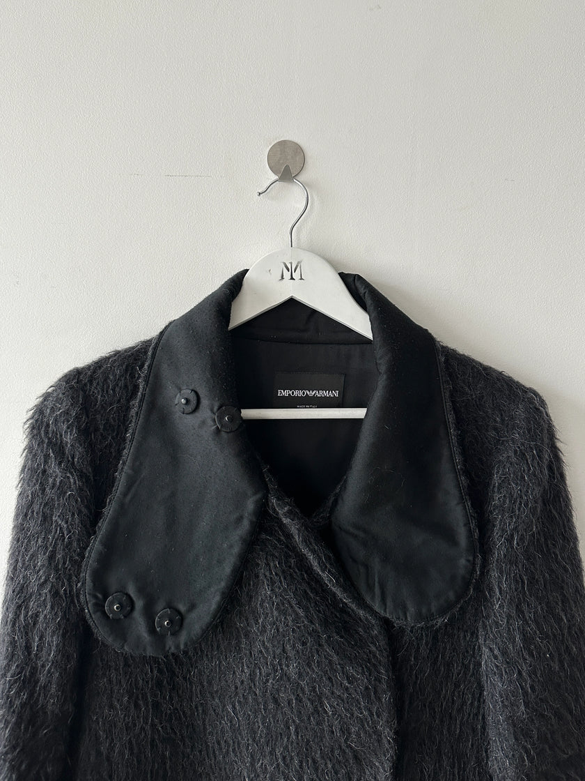 EMPORIO ARMANI - F/W 2010 FUZZY WOOL FUNNEL NECK JACKET