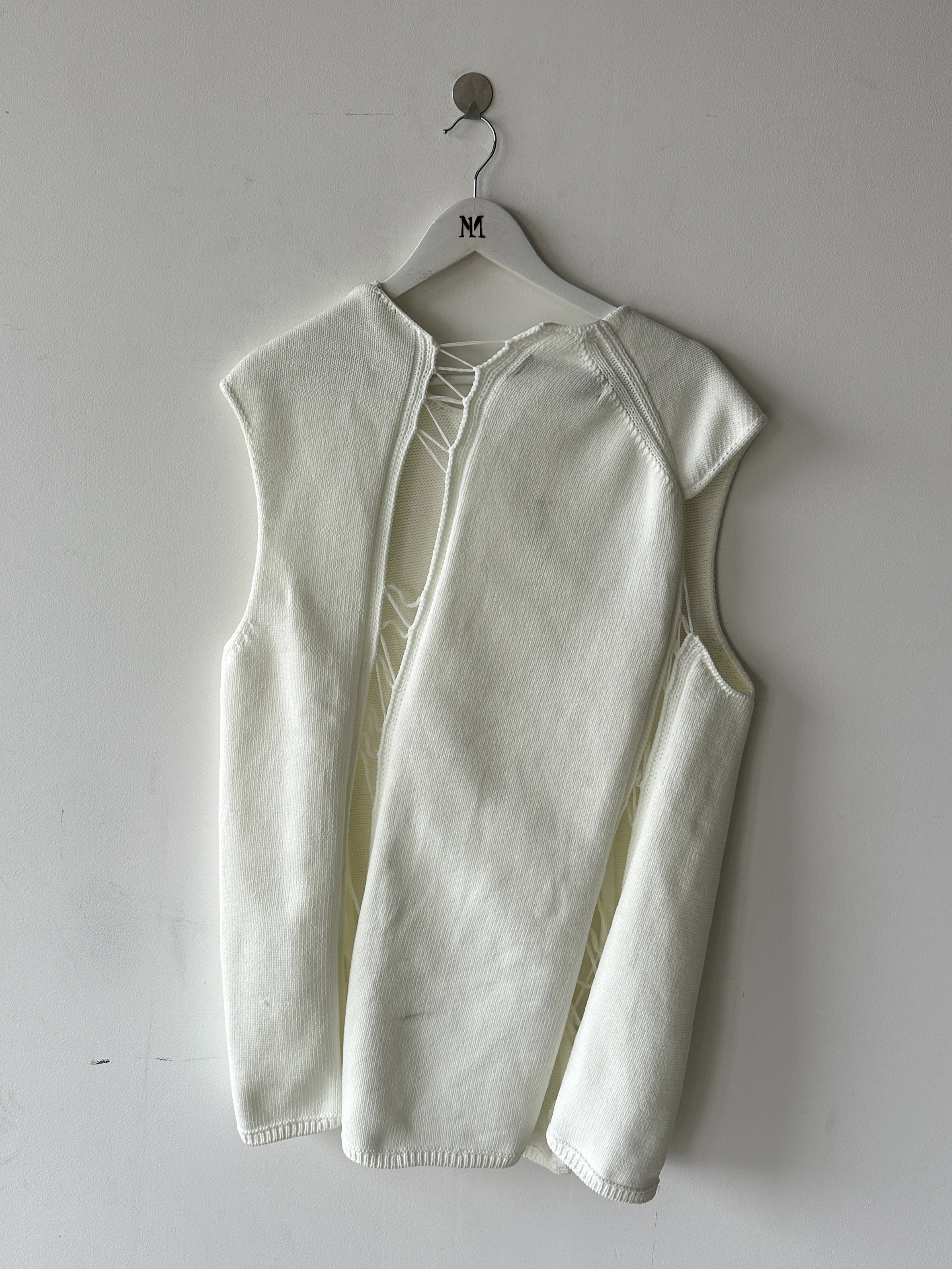 COMME DES GARÇONS - S/S 2021 DECONSTRUCTED KNIT VEST TOP