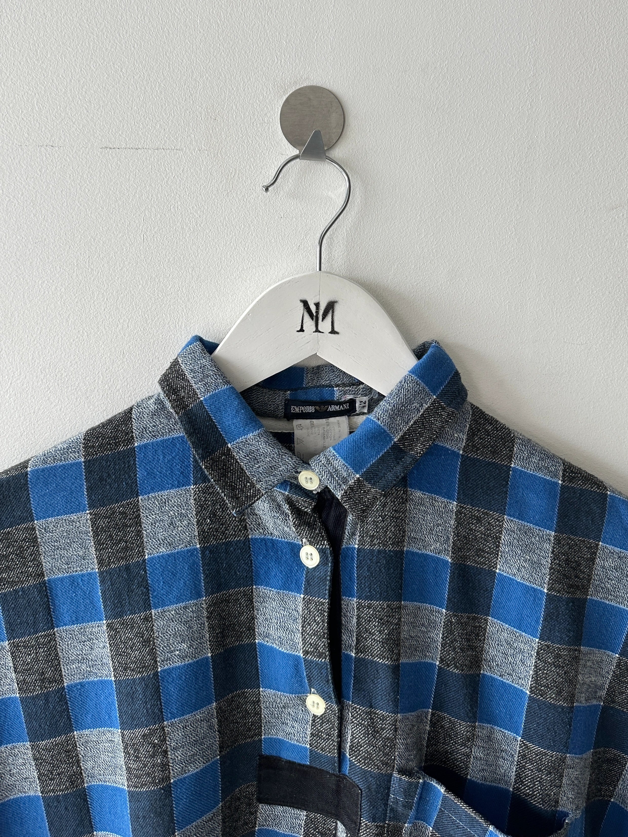 EMPORIO ARMANI - 1980s BOXY FIT CHECKED BLOUSON
