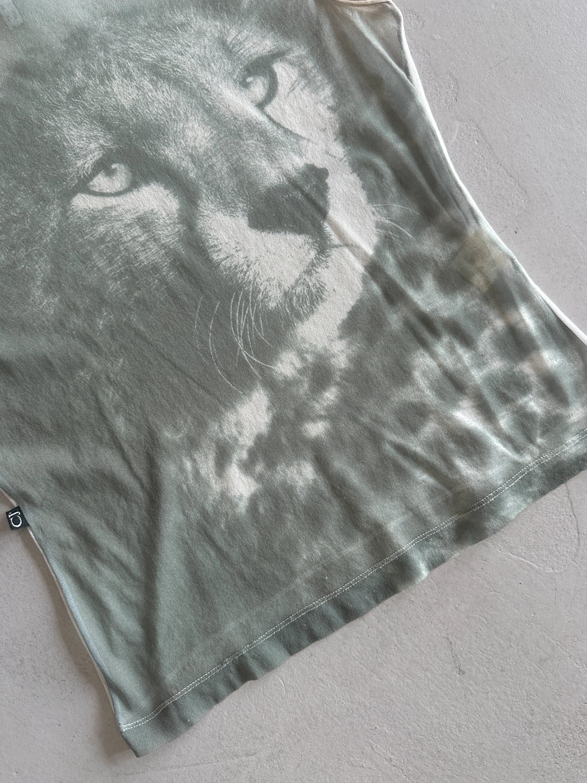 ROBERTO CAVALLI - 2000s BI-COLOUR MESH TOP