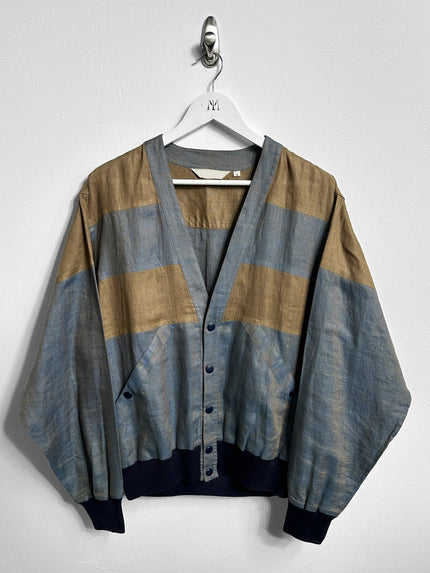ITALIAN LABEL 1980s LINEN BLOUSON JACKET
