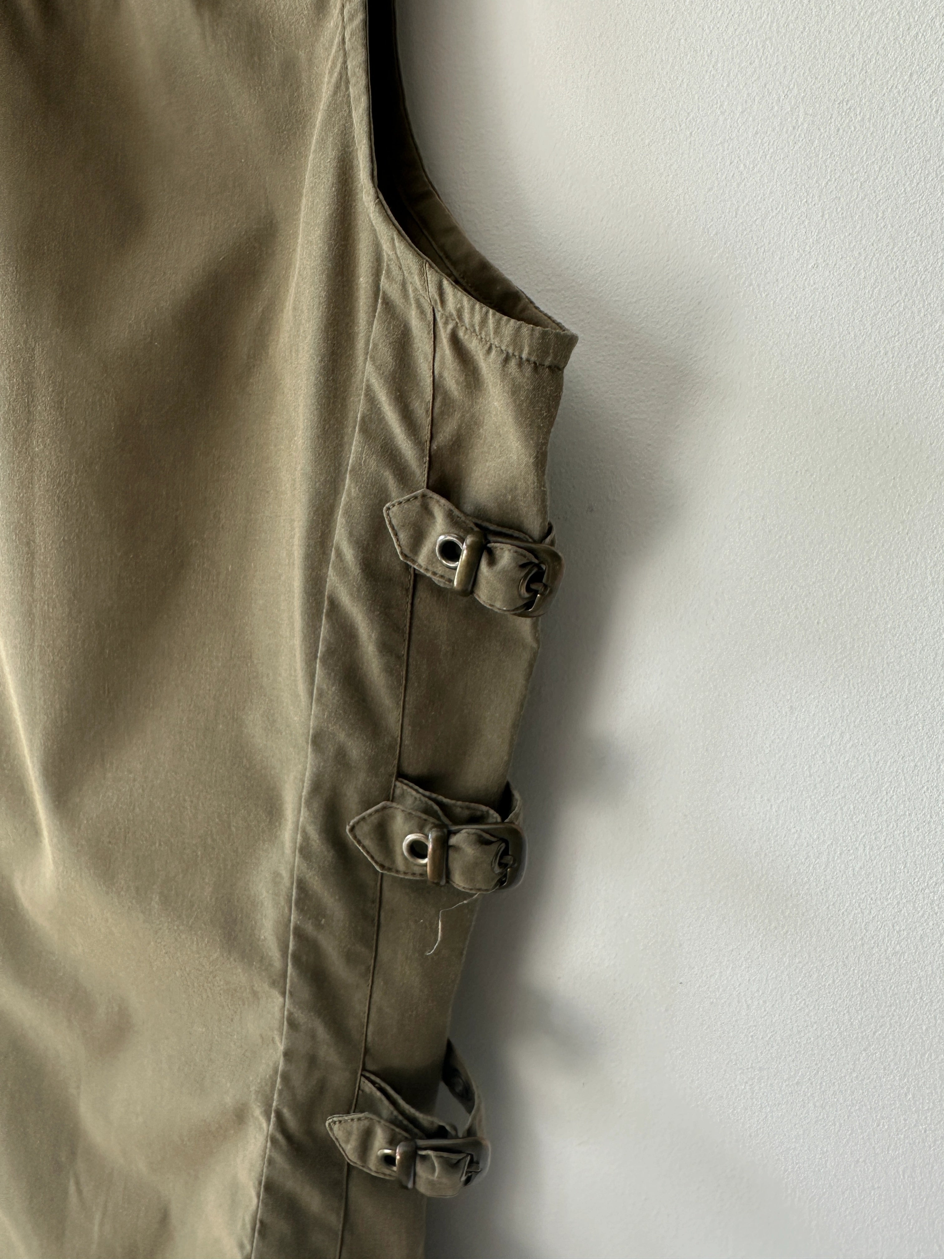DANIELE ALESSANDRINI - early 2000s VEST SHIRT WITH SIDE BUCKLE STRAPS