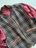 GIORGIO ARMANI LE COLLEZIONI 1990s PLAID WOOL JACKET WITH CONTRASTING SATIN SLEEVE