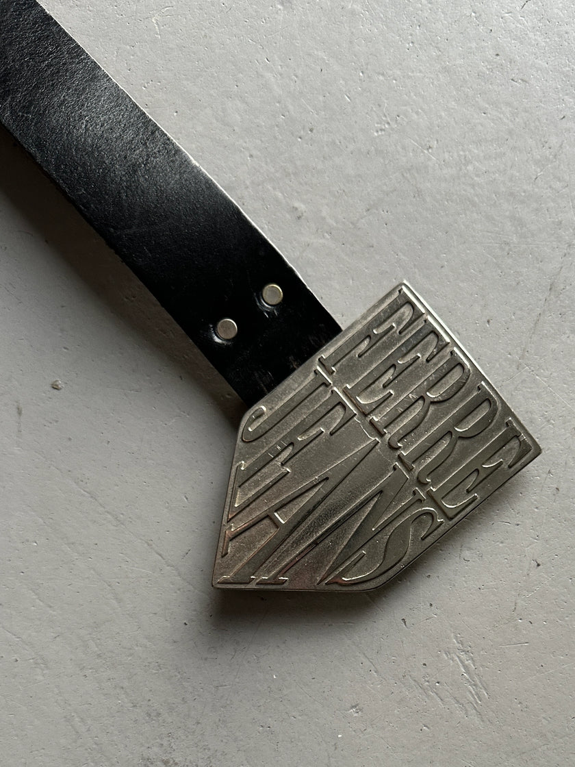 GIANFRANCO FERRÉ - 1990s OVERSIZED BUCKLE LEATHER BELT