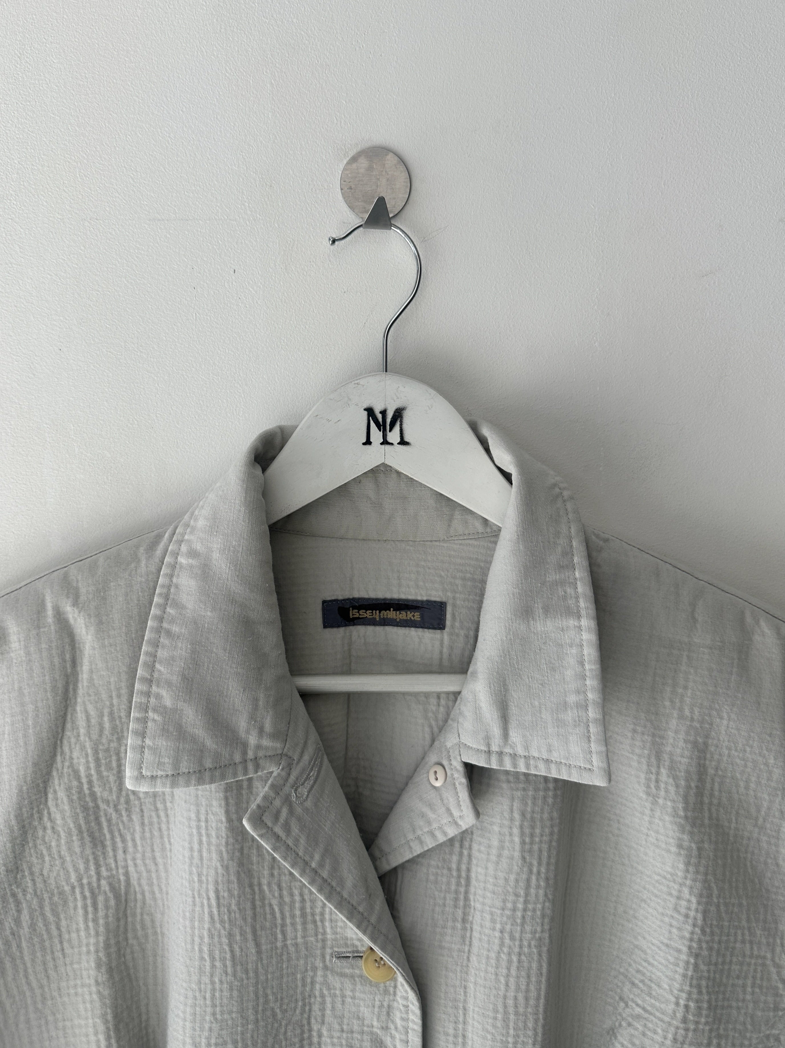 ISSEY MIYAKE - 1980s TEXTURED COTTON BOMBER JACKET