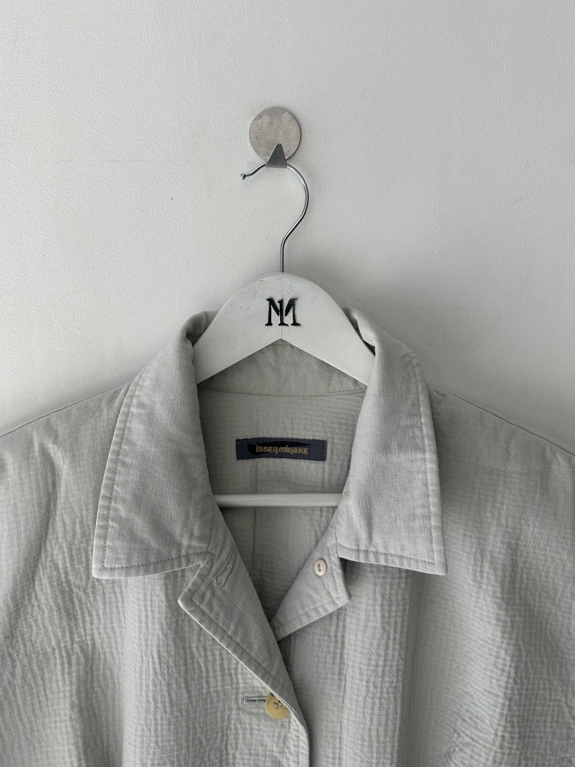 ISSEY MIYAKE - 1980s TEXTURED COTTON BOMBER JACKET