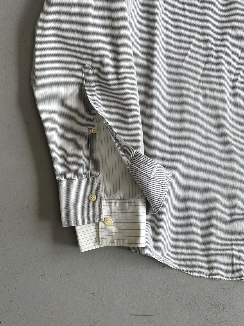 NEIL BARRETT - 2000s DOUBLE SLEEVE STRIPED SHIRT