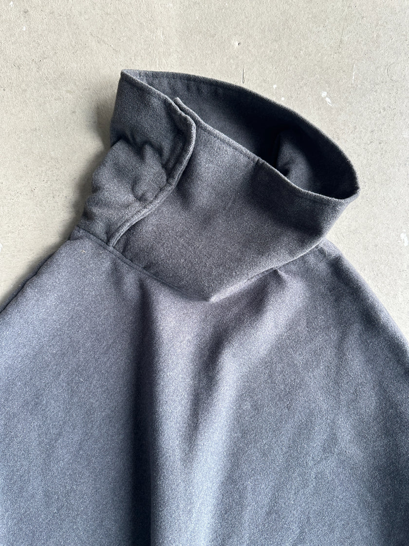 1990s WOOL FUNNEL NECK PONCHO CAPE