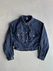 CLAUDE MONTANA - 1990s DECONSTRUCTED CROP FIT JACKET WITH STAR STUDS