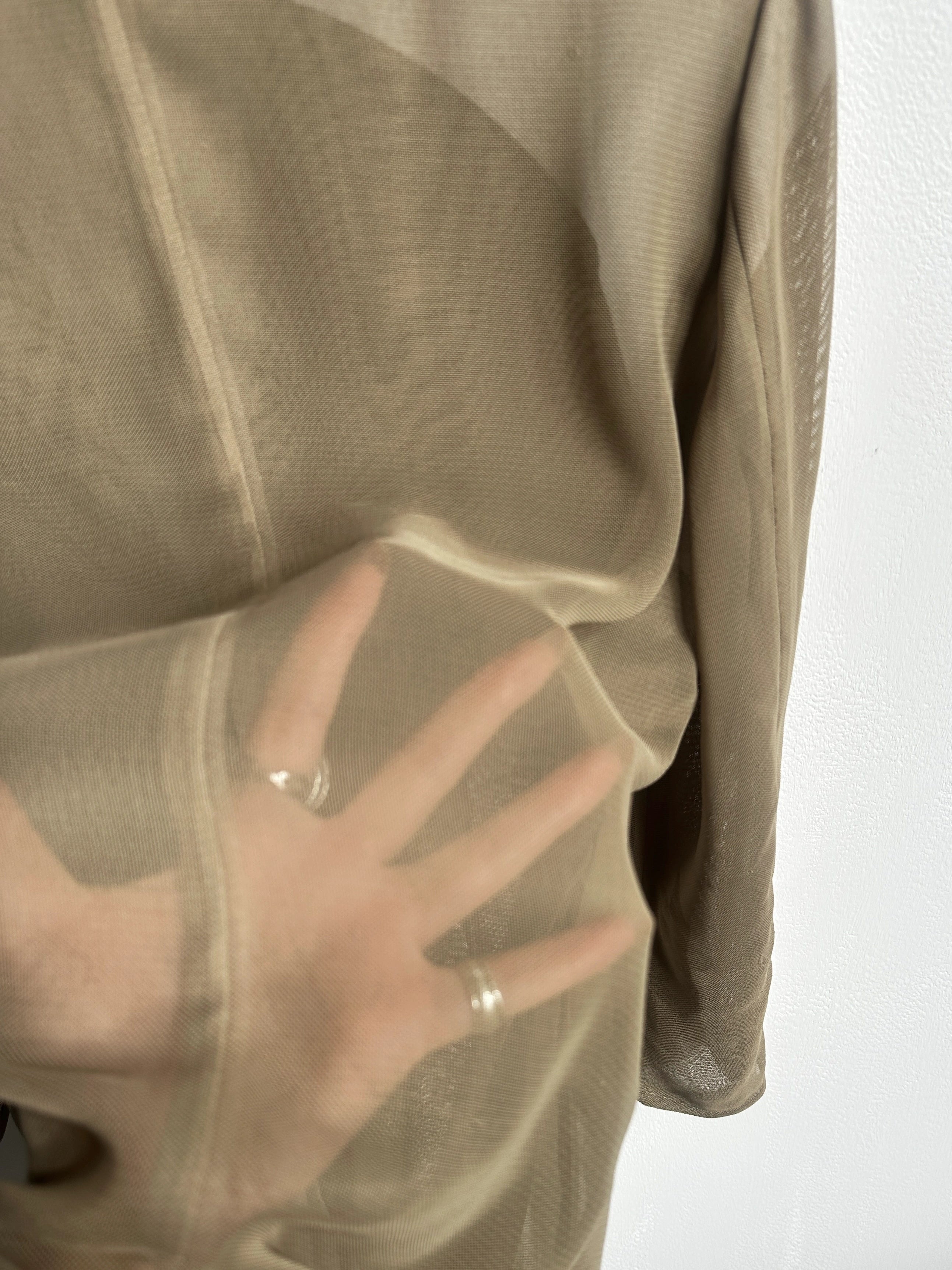 ISSEY MIYAKE - early 2000s DOUBLE LAYER MESH LONG BLAZER